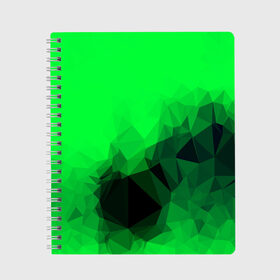 Тетрадь с принтом ГЕОМЕТРИЯ в Белгороде, 100% бумага | 48 листов, плотность листов — 60 г/м2, плотность картонной обложки — 250 г/м2. Листы скреплены сбоку удобной пружинной спиралью. Уголки страниц и обложки скругленные. Цвет линий — светло-серый
 | abstract | abstraction | color | geometry | paitnt | polygon | polygonal | psy | абстракция | геометрия | краски | неоновые | полигоны | психоделика