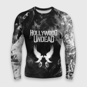 Мужской рашгард 3D с принтом HOLLYWOOD UNDEAD в Белгороде,  |  | charlie scene | danny | funny man | hollywood undead | j dog | johnny 3 tears | logo | music | rock | альтернатива | металл | музыка | музыкальный | рок