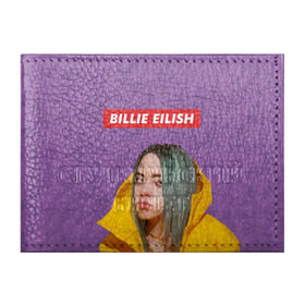 Обложка для студенческого билета с принтом BILLIE EILISH в Белгороде, натуральная кожа | Размер: 11*8 см; Печать на всей внешней стороне | bad guy | billie | eilish | ocean eyes | айлиш | билли | девушка | певица | эйлиш