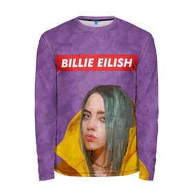 Мужской лонгслив 3D с принтом BILLIE EILISH в Белгороде, 100% полиэстер | длинные рукава, круглый вырез горловины, полуприлегающий силуэт | bad guy | billie | eilish | ocean eyes | айлиш | билли | девушка | певица | эйлиш