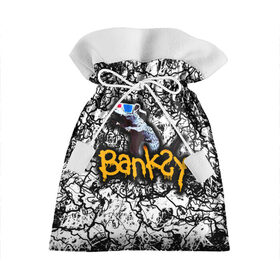 Подарочный 3D мешок с принтом Banksy в Белгороде, 100% полиэстер | Размер: 29*39 см | Тематика изображения на принте: art | banksy | street | street art | арт | бэнкси | стрит | стрит арт