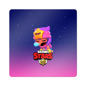 Магнит виниловый Квадрат с принтом BRAWL STARS - SANDY в Белгороде, полимерный материал с магнитным слоем | размер 9*9 см, закругленные углы | brawl | bull | colt | crow | game | games | leon | online | penny | poco | sandy | shelly | spike | star | stars | wanted | брав | бравл | браво | звезда | звезды | игра | игры | лого | онлайн | сенди | старс | сэнди