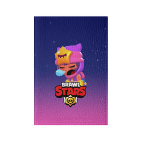 Обложка для паспорта матовая кожа с принтом BRAWL STARS - SANDY в Белгороде, натуральная матовая кожа | размер 19,3 х 13,7 см; прозрачные пластиковые крепления | brawl | bull | colt | crow | game | games | leon | online | penny | poco | sandy | shelly | spike | star | stars | wanted | брав | бравл | браво | звезда | звезды | игра | игры | лого | онлайн | сенди | старс | сэнди