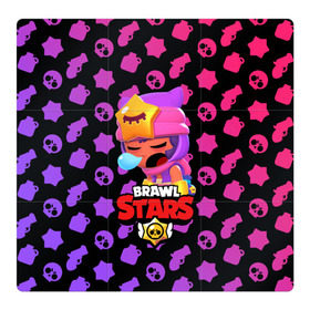 Магнитный плакат 3Х3 с принтом BRAWL STARS - SANDY в Белгороде, Полимерный материал с магнитным слоем | 9 деталей размером 9*9 см | brawl | bull | colt | crow | game | games | leon | online | penny | poco | sandy | shelly | spike | star | stars | wanted | брав | бравл | браво | звезда | звезды | игра | игры | лого | онлайн | сенди | старс | сэнди