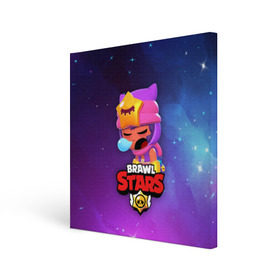 Холст квадратный с принтом SANDY SPACE (Brawl Stars) в Белгороде, 100% ПВХ |  | brawl | bull | colt | crow | game | games | leon | online | penny | poco | sandy | shelly | spike | star | stars | wanted | брав | бравл | браво | звезда | звезды | игра | игры | лого | онлайн | сенди | старс | сэнди