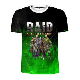 Мужская футболка 3D спортивная с принтом RAID SHADOW LEGENDS в Белгороде, 100% полиэстер с улучшенными характеристиками | приталенный силуэт, круглая горловина, широкие плечи, сужается к линии бедра | raid shadow legends | raid: shadow legends | rsl | рейд легенды теней