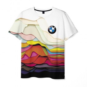 Мужская футболка 3D с принтом Color в Белгороде, 100% полиэфир | прямой крой, круглый вырез горловины, длина до линии бедер | bmw | color | cool | prestige | vanguard | авангард | бмв | круто | престиж | цвет