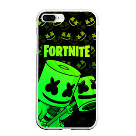 Чехол для iPhone 7Plus/8 Plus матовый с принтом FORTNITE MARSHMELLO в Белгороде, Силикон | Область печати: задняя сторона чехла, без боковых панелей | chapter 2 | fortnite | marshmello | диджей | игры | маршмэллоу | молоток | фортнайт