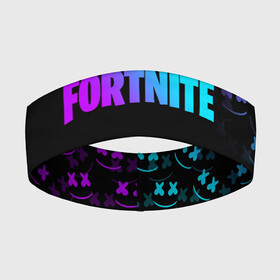 Повязка на голову 3D с принтом FORTNITE x MARSHMELLO в Белгороде,  |  | fnchap2 | fortnite | fortnite 2 | fortnite x | marshmello | маршмелло | фортнайт | фортнайт 2 | фортнайт глава 2