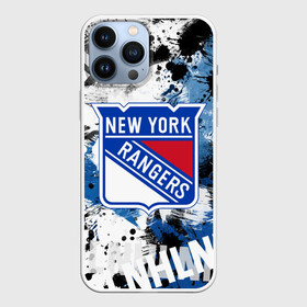 Чехол для iPhone 13 Pro Max с принтом Нью Йорк Рейнджерс в Белгороде,  |  | Тематика изображения на принте: hockey | new york | new york rangers | nhl | rangers | usa | нхл | нью йорк | нью йорк рейнджерс | рейнджерс | спорт | сша | хоккей | шайба