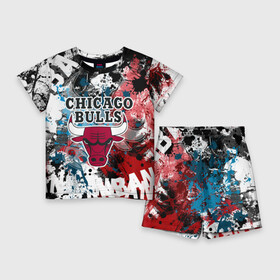 Детский костюм с шортами 3D с принтом Чикаго Буллз в Белгороде,  |  | bulls | chicago | chicago bulls | nba | баскетбол | буллз | нба | чикаго | чикаго буллз