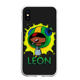 Чехол для iPhone XS Max матовый с принтом Leon (Brawl Stars) в Белгороде, Силикон | Область печати: задняя сторона чехла, без боковых панелей | brawl stars | crow | game | leon | бравл | бравл стар | бравл старс | ворон | ворона | детская | детям | игра | компьютерная игра | кров | леон | персонаж | развлечение