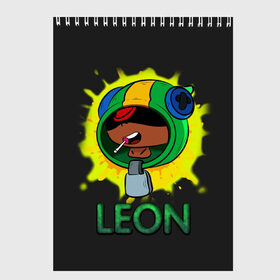 Скетчбук с принтом Leon (Brawl Stars) в Белгороде, 100% бумага
 | 48 листов, плотность листов — 100 г/м2, плотность картонной обложки — 250 г/м2. Листы скреплены сверху удобной пружинной спиралью | brawl stars | crow | game | leon | бравл | бравл стар | бравл старс | ворон | ворона | детская | детям | игра | компьютерная игра | кров | леон | персонаж | развлечение