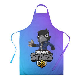 Фартук 3D с принтом Crow (Brawl Stars) в Белгороде, 100% полиэстер | общий размер — 65 х 85 см, ширина нагрудника — 26 см, горловина — 53 см, длина завязок — 54 см, общий обхват в поясе — 173 см. Принт на завязках и на горловине наносится с двух сторон, на основной части фартука — только с внешней стороны | brawl stars | crow | game | leon | бравл | бравл стар | бравл старс | ворон | ворона | детская | детям | игра | компьютерная игра | кров | леон | персонаж | развлечение