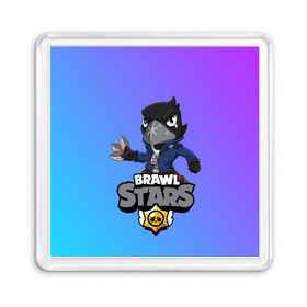 Магнит 55*55 с принтом Crow (Brawl Stars) в Белгороде, Пластик | Размер: 65*65 мм; Размер печати: 55*55 мм | brawl stars | crow | game | leon | бравл | бравл стар | бравл старс | ворон | ворона | детская | детям | игра | компьютерная игра | кров | леон | персонаж | развлечение