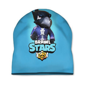 Шапка 3D с принтом Crow (Brawl Stars) в Белгороде, 100% полиэстер | универсальный размер, печать по всей поверхности изделия | brawl stars | crow | game | leon | бравл | бравл стар | бравл старс | ворон | ворона | детская | детям | игра | компьютерная игра | кров | леон | персонаж | развлечение