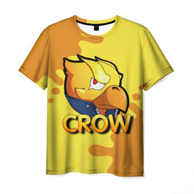 Мужская футболка 3D с принтом Crow (Brawl Stars) в Белгороде, 100% полиэфир | прямой крой, круглый вырез горловины, длина до линии бедер | brawl stars | crow | game | leon | бравл | бравл стар | бравл старс | ворон | ворона | детская | детям | игра | компьютерная игра | кров | леон | персонаж | развлечение
