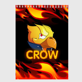 Скетчбук с принтом Crow (Brawl Stars) в Белгороде, 100% бумага
 | 48 листов, плотность листов — 100 г/м2, плотность картонной обложки — 250 г/м2. Листы скреплены сверху удобной пружинной спиралью | brawl stars | crow | game | leon | бравл | бравл стар | бравл старс | ворон | ворона | детская | детям | игра | компьютерная игра | кров | леон | персонаж | развлечение