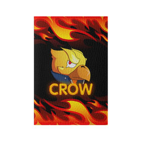 Обложка для паспорта матовая кожа с принтом Crow (Brawl Stars) в Белгороде, натуральная матовая кожа | размер 19,3 х 13,7 см; прозрачные пластиковые крепления | brawl stars | crow | game | leon | бравл | бравл стар | бравл старс | ворон | ворона | детская | детям | игра | компьютерная игра | кров | леон | персонаж | развлечение