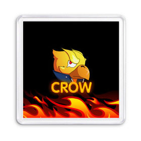 Магнит 55*55 с принтом Crow (Brawl Stars) в Белгороде, Пластик | Размер: 65*65 мм; Размер печати: 55*55 мм | brawl stars | crow | game | leon | бравл | бравл стар | бравл старс | ворон | ворона | детская | детям | игра | компьютерная игра | кров | леон | персонаж | развлечение