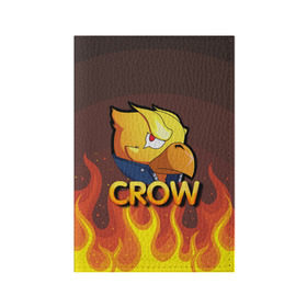 Обложка для паспорта матовая кожа с принтом Crow (Brawl Stars) в Белгороде, натуральная матовая кожа | размер 19,3 х 13,7 см; прозрачные пластиковые крепления | brawl stars | crow | game | leon | бравл | бравл стар | бравл старс | ворон | ворона | детская | детям | игра | компьютерная игра | кров | леон | персонаж | развлечение