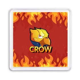 Магнит 55*55 с принтом Crow (Brawl Stars) в Белгороде, Пластик | Размер: 65*65 мм; Размер печати: 55*55 мм | brawl stars | crow | game | leon | бравл | бравл стар | бравл старс | ворон | ворона | детская | детям | игра | компьютерная игра | кров | леон | персонаж | развлечение