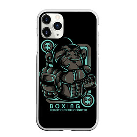 Чехол для iPhone 11 Pro матовый с принтом Gorilla fighter в Белгороде, Силикон |  | boxing | cool | fighter | fist | glove | gorilla | monkey | power | punch | robot | боец | бокс | горилла | крутая | кулак | обезьяна | перчатка | робот | сила | удар