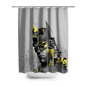 Штора 3D для ванной с принтом Batman 80th Anniversary в Белгороде, 100% полиэстер | плотность материала — 100 г/м2. Стандартный размер — 146 см х 180 см. По верхнему краю — пластиковые люверсы для креплений. В комплекте 10 пластиковых колец | 80 | 80th | anniversary | bat man | batman | batman comics | caped crusader | dark knight | shtatbat | бетмен | брюс уэйн | бэт мен | бэтмен | тёмный рыцарь