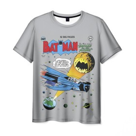 Мужская футболка 3D с принтом Batman Comics в Белгороде, 100% полиэфир | прямой крой, круглый вырез горловины, длина до линии бедер | 80 | 80th | anniversary | bat man | batman | batman comics | caped crusader | dark knight | shtatbat | бетмен | брюс уэйн | бэт мен | бэтмен | тёмный рыцарь
