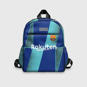 Детский рюкзак 3D с принтом Barcelona PreMatch kit в Белгороде, 100% полиэстер | лямки с регулируемой длиной, сверху петелька, чтобы рюкзак можно было повесить на вешалку. Основное отделение закрывается на молнию, как и внешний карман. Внутри дополнительный карман. По бокам два дополнительных кармашка | barcelona | champions | laliga | league | messi | spain | барселона | испания | лига | месси | чемпионов