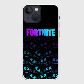 Чехол для iPhone 13 mini с принтом FORTNITE x MARSHMELLO в Белгороде,  |  | fortnite | fortnite 2 | fortnite x | marshmello | ninja | ninja hyper streamer | ninja streamer | streamer | tyler blevins | маршмелло | ниндзя | фортнайт | фортнайт 2 | фортнайт глава 2