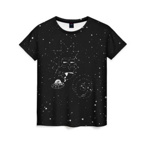 Женская футболка 3D с принтом Star map Rick and Morty в Белгороде, 100% полиэфир ( синтетическое хлопкоподобное полотно) | прямой крой, круглый вырез горловины, длина до линии бедер | dsgnosadchaya | rick  morty | star | vdosadir | джастин ройланд | дэн хармон | звезды | космос | миссикс | плюмбус | рик и морти