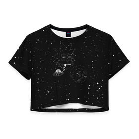Женская футболка Cropp-top с принтом Star map Rick and Morty в Белгороде, 100% полиэстер | круглая горловина, длина футболки до линии талии, рукава с отворотами | dsgnosadchaya | rick  morty | star | vdosadir | джастин ройланд | дэн хармон | звезды | космос | миссикс | плюмбус | рик и морти