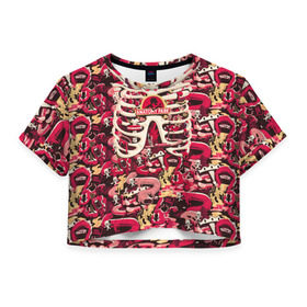 Женская футболка Cropp-top с принтом Anatomy Park в Белгороде, 100% полиэстер | круглая горловина, длина футболки до линии талии, рукава с отворотами | anatomy park | dsgnosadchaya | rick  morty | vdosadir | джастин ройланд | дэн хармон | миссикс | плюмбус | рик и морти