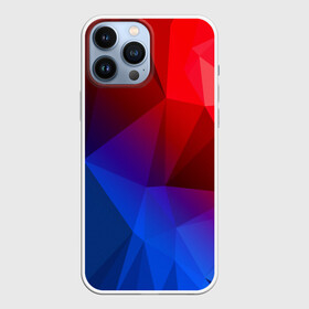 Чехол для iPhone 13 Pro Max с принтом REDBLUE в Белгороде,  |  | Тематика изображения на принте: abstract | abstraction | color | geometry | paitnt | polygon | polygonal | psy | абстракция | геометрия | краски | неоновые | полигоны | психоделика