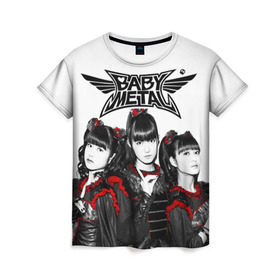 Женская футболка 3D с принтом BABYMETAL в Белгороде, 100% полиэфир ( синтетическое хлопкоподобное полотно) | прямой крой, круглый вырез горловины, длина до линии бедер | babymetal | moametal | su metal | yuimetal | бэбимэтал | группы | каваий метал | метал | музыка