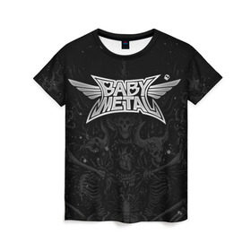 Женская футболка 3D с принтом BABYMETAL в Белгороде, 100% полиэфир ( синтетическое хлопкоподобное полотно) | прямой крой, круглый вырез горловины, длина до линии бедер | babymetal | moametal | su metal | yuimetal | бэбимэтал | группы | каваий метал | метал | музыка