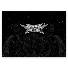 Поздравительная открытка с принтом BABYMETAL в Белгороде, 100% бумага | плотность бумаги 280 г/м2, матовая, на обратной стороне линовка и место для марки
 | babymetal | moametal | su metal | yuimetal | бэбимэтал | группы | каваий метал | метал | музыка