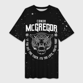 Платье-футболка 3D с принтом Конор Макгрегор в Белгороде,  |  | conor mcgregor | mma | the notorious | ufc | боец | конор макгрегор | миксфайт | чемпион