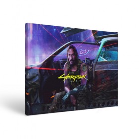 Холст прямоугольный с принтом CYBERPUNK 2077 - КИАНУ в Белгороде, 100% ПВХ |  | 2077 | cyber | cyberpunk | demon | glitch | keanu | logo | punk | reeves | samurai | symbol | team | trauma | глитч | демон | киану | кибер | киберпанк | клан | лого | логотип | огонь | панк | ривз | самурай | символ