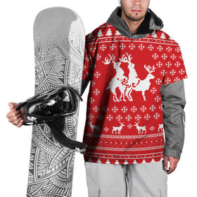 Накидка на куртку 3D с принтом СВИТЕР С ОЛЕНЯМИ в Белгороде, 100% полиэстер |  | christmas | new year | winter | дед мороз | зима | ирония | клауз | клаус | новый год | олени | подарки | рождество | санта | сарказм | свитер с оленями | снег