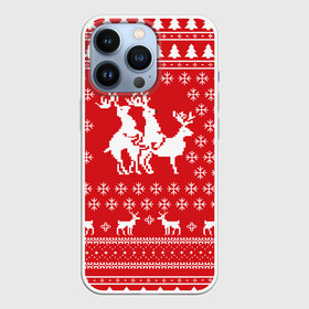 Чехол для iPhone 13 Pro с принтом СВИТЕР С ОЛЕНЯМИ в Белгороде,  |  | christmas | new year | winter | дед мороз | зима | ирония | клауз | клаус | новый год | олени | подарки | рождество | санта | сарказм | свитер с оленями | снег