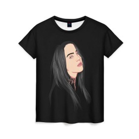 Женская футболка 3D с принтом Billie Eilish в Белгороде, 100% полиэфир ( синтетическое хлопкоподобное полотно) | прямой крой, круглый вырез горловины, длина до линии бедер | bad | billie | boy | boys | eilish | girl | girls | music | pop | rap | sad | trend | билли | грустно | девочка | девочки | девушка | мальчик | музыка | поп | рэп | тренд | эйлиш