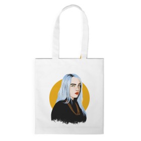 Сумка 3D повседневная с принтом Billie Eilish в Белгороде, 100% полиэстер | Плотность: 200 г/м2; Размер: 34×35 см; Высота лямок: 30 см | bad | billie | boy | boys | eilish | girl | girls | music | pop | rap | sad | trend | билли | грустно | девочка | девочки | девушка | мальчик | музыка | поп | рэп | тренд | эйлиш