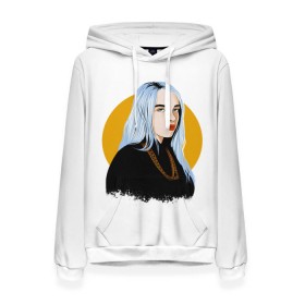 Женская толстовка 3D с принтом Billie Eilish в Белгороде, 100% полиэстер  | двухслойный капюшон со шнурком для регулировки, мягкие манжеты на рукавах и по низу толстовки, спереди карман-кенгуру с мягким внутренним слоем. | bad | billie | boy | boys | eilish | girl | girls | music | pop | rap | sad | trend | билли | грустно | девочка | девочки | девушка | мальчик | музыка | поп | рэп | тренд | эйлиш