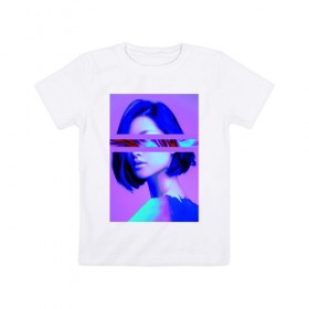 Детская футболка хлопок с принтом Blurred visions в Белгороде, 100% хлопок | круглый вырез горловины, полуприлегающий силуэт, длина до линии бедер | art | digital | glitch | арт | глитч | глюк | искажение | искусство | ошибка | цифровое | цифровой