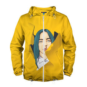 Мужская ветровка 3D с принтом Billie Eilish в Белгороде, 100% полиэстер | подол и капюшон оформлены резинкой с фиксаторами, два кармана без застежек по бокам, один потайной карман на груди | bad | billie | boy | boys | eilish | girl | girls | music | pop | rap | sad | trend | билли | грустно | девочка | девочки | девушка | мальчик | музыка | поп | рэп | тренд | эйлиш