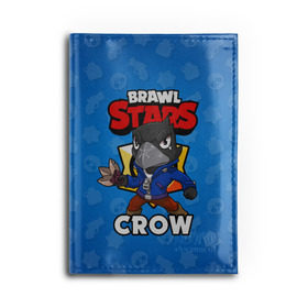 Обложка для автодокументов с принтом BRAWL STARS CROW в Белгороде, натуральная кожа |  размер 19,9*13 см; внутри 4 больших “конверта” для документов и один маленький отдел — туда идеально встанут права | brawl stars | brawl stars crow | brawler | crow | бравл старз | бравлер | ворон