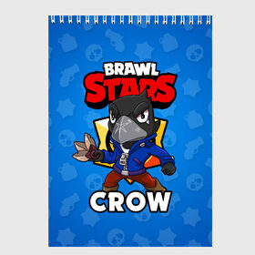 Скетчбук с принтом BRAWL STARS CROW в Белгороде, 100% бумага
 | 48 листов, плотность листов — 100 г/м2, плотность картонной обложки — 250 г/м2. Листы скреплены сверху удобной пружинной спиралью | brawl stars | brawl stars crow | brawler | crow | бравл старз | бравлер | ворон