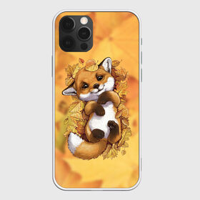 Чехол для iPhone 12 Pro Max с принтом Осенний лисёнок в Белгороде, Силикон |  | fox | лис | лиса | лисёнок | лисичка | листва | листья | осень | рыжая